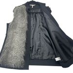 French Connection Womens Size L Faux Fur Lined Open Front Vest Black -A28- Photo 2