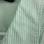 ZARA  Light Green Striped Button-Up Crop Shirt Size: XS Photo 9