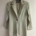 City Triangles made in USA Vintage 90s Beige & Navy Pinstripe Bow Blazer dress Photo 3