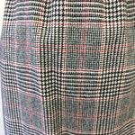 Vintage 80s Country Suburbans Wool Glen Plaid Check Midi Skirt Straight Lined 12 Gray Photo 8