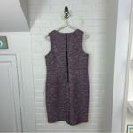 Loft  Mixed Red Boucle Tweed Knit Sleeveless Career Sheath Dress Size 8P Photo 6