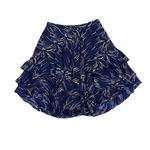 Anthropologie Dil 2 Blue Skirt Flare Back Zip Boho Cottagecore Festival Photo 2