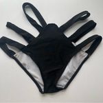 Women's Black Strappy Bikini Shorts Small Photo 1