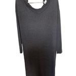 Aritzia Wilfred Free Sirena grey Long Sleeve Cold Shoulder midi dress size med Photo 0