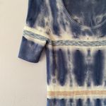 Anthropologie  Blue White Kato Tie Dye Short Sleeve Midi Dress Women size Medium Photo 3