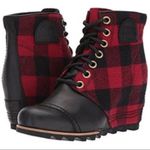 Sorel Women's PDX Wedge Buffalo Plaid Lace-Up Boots Photo 1