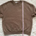 Good American Sweatshirt Crewneck Long Sleeve Pullover Sweater Tan Brown L Photo 10