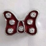 Minnie's Bow Bead Charm Enamel And Rhinestones Red Photo 0