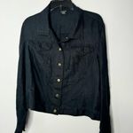 Tribal linen button down shirt size XL Black Photo 0