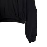 Alo Yoga  Devotion Black Cropped Long Sleeve Crewneck Sweatshirt Small Photo 3