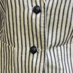 Gap Linen Blend Navy Stripe Lightweight Blazer Jacket Women’s Size 10 Medium Photo 2