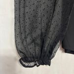 Banana Republic  Blouse Womens S Black Sheer Sleeves Whimsigoth Dark Fairy Witchy Photo 3