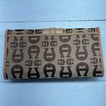Etienne Aigner  Wallet‎ Brown Checkbook Tri Fold Wallet Royal Signature Y2k Photo 1