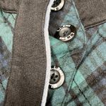 LL Bean Womens Black Mock Neck Long Sleeve 1/4 Button Pullover Plaid SZ L Preppy Size L Photo 6