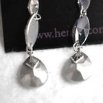 NIP Henri's Jim Ball Design Ballroom Swarovski Iridescent Crystal Post Earrings Silver Photo 3