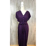 Anthropologie Maeve Geoscope Purple Print Small‎ Short Sleeve Romper Jumpsuit XS Photo 1