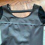 Grey Long Sleeve Deep V Polka Dot Bodycon Dress Gray Size M Photo 3