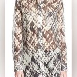 Vince NEW  100% silk sheer basket weave button down shirt blouse size 2 Photo 0