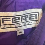 Fera Ski Wear Womens Sz 10 Vintage Ski Snowboard Snow Pants Purple 90’s Photo 11