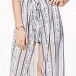 Bebop Dress Blue Striped/ Floral Off the Shoulder Romper/ Midi Dress Sz XL EUC Photo 0