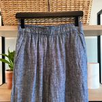 Tahari Linen Pocket High-Rise Wide Leg Crop Pants, Small Photo 1