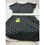 Old Navy Womans  Pullover Fit & Flare Midi Dress Large Black White Short Sleeve Photo 5