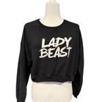 BEAST MODE Lady Beast Cropped Black Sweatshirt in One Sz Fits All Photo 1
