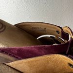 Dansko  Serena Floral Slip On Wedge Sandals in sangria waxy leather 39 Photo 5