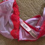 Victoria's Secret  Tease Mesh Red and Pink Lace Bra Photo 1