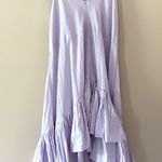 J.Crew New Soft Gauze Cotton Tiered Beach Dress Crinkle Light Purple Size M Photo 3