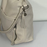The Sak Collective LADERA Cream Pebbled Leather Crossbody Bag Purse Tassled Silver Photo 2