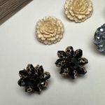 Flower / Bead Cluster Clip On Earrings Vintage 1 Hong Kong 1 West Germany 3 Pr Photo 3