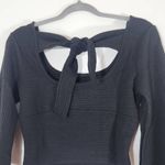 Band of Gypsies Band of the Free Black Crop Top NWT Size Small Ribbed Knit Long Sleeve Top Photo 5