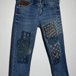 Pilcro and the Letterpress Pilcro Jeans Women Size 25 Petite Hyphen Patchwork Denim Boho Grunge Cottage Photo 2