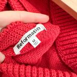 Reformation  | Allegra Cotton Halter Scarf Knit Sweater Tank Sun-Dried Tomato Red Photo 5