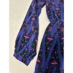 Amanda Uprichard  Women's S Purple V-Neck Long Sleeve Dress Casual Photo 3