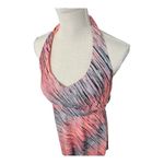 ZeroXposur Halter Swim Dress Built In Bra Neon Orange Grey Sun Protection Size L Photo 3