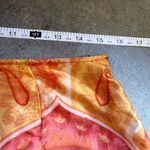 Lafayette 148 Floral Maxi Skirt size 10 L 100% Silk Oranges Red Photo 4