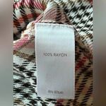 J. JILL TEAROSE PLAID LONG SLEEVE BUTTON DOWN RUFFLE TOP SIZE LARGE‎ PETITE Pink Photo 8