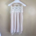 Anthropologie A’Reve Crochet Above Knee Lacy Coquette Womens Dress Size Medium White Photo 1
