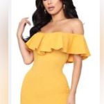 Nikaa Sexy Women's Dress Off Shoulders Size 10 Yellow Photo 1