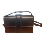 Kayla + Ava Miranda Crossbody Bag Black Faux Leather Vegan Removable Strap Photo 4