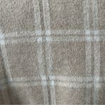 Joie  Beige Plaid Cardigan long sleeve cable knit accent button down front Photo 7