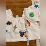 QUEEN OF SPARKLES Icon Flutter Top Sequin Size Small White Photo 8