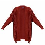Scoop rust fringe cardigan sweater w/belt sz XXL(20) Red Photo 2