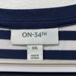 On 34th Womens XXL Striped Short Sleeve Ribbed T Photo 6