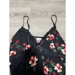 Giuliana Romanno Black Floral Lace Trim Cami Mini Dress Lingerie Cute Size XL Photo 1