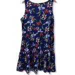 Amanda Uprichard x Gwynnie Dress Bee Blue Floral V-Neck Fit And Flare Mini 1X Photo 2
