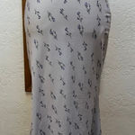 Romwe Floral Midi Slip Skirt Soft Lavender grey/silver Cottagecore Romantic Sz Medium Photo 0