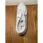 JustFab Shoes Womens Size 11 White All Chill Canvas Low Top Lace Up Sneakers Photo 5